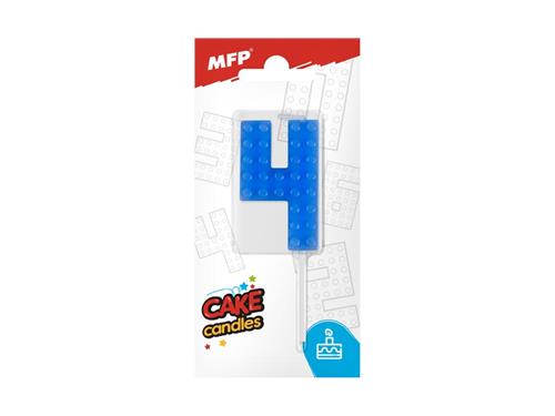 Dortová svíčka blok č. 4 modrá