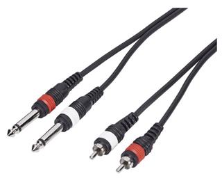 Double Line kábel 2x cinch (M) / 2x jack (M) 6,3 mm, 5 m 300437