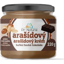 Dr.Natural Arašídový krém s hořkou čokoládou, 220 g