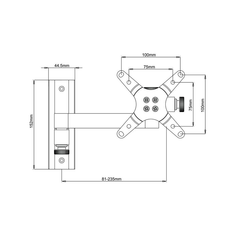 Držák Manhattan Universal, 33- 69 cm (13" - 27"), 23,5 cm