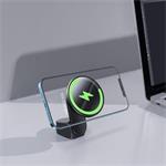 Držiak Baseus Big Energy s bezdrôtovým nabíjaním 15 W čierny (kompatibilný s Apple iPhone 12 Series)