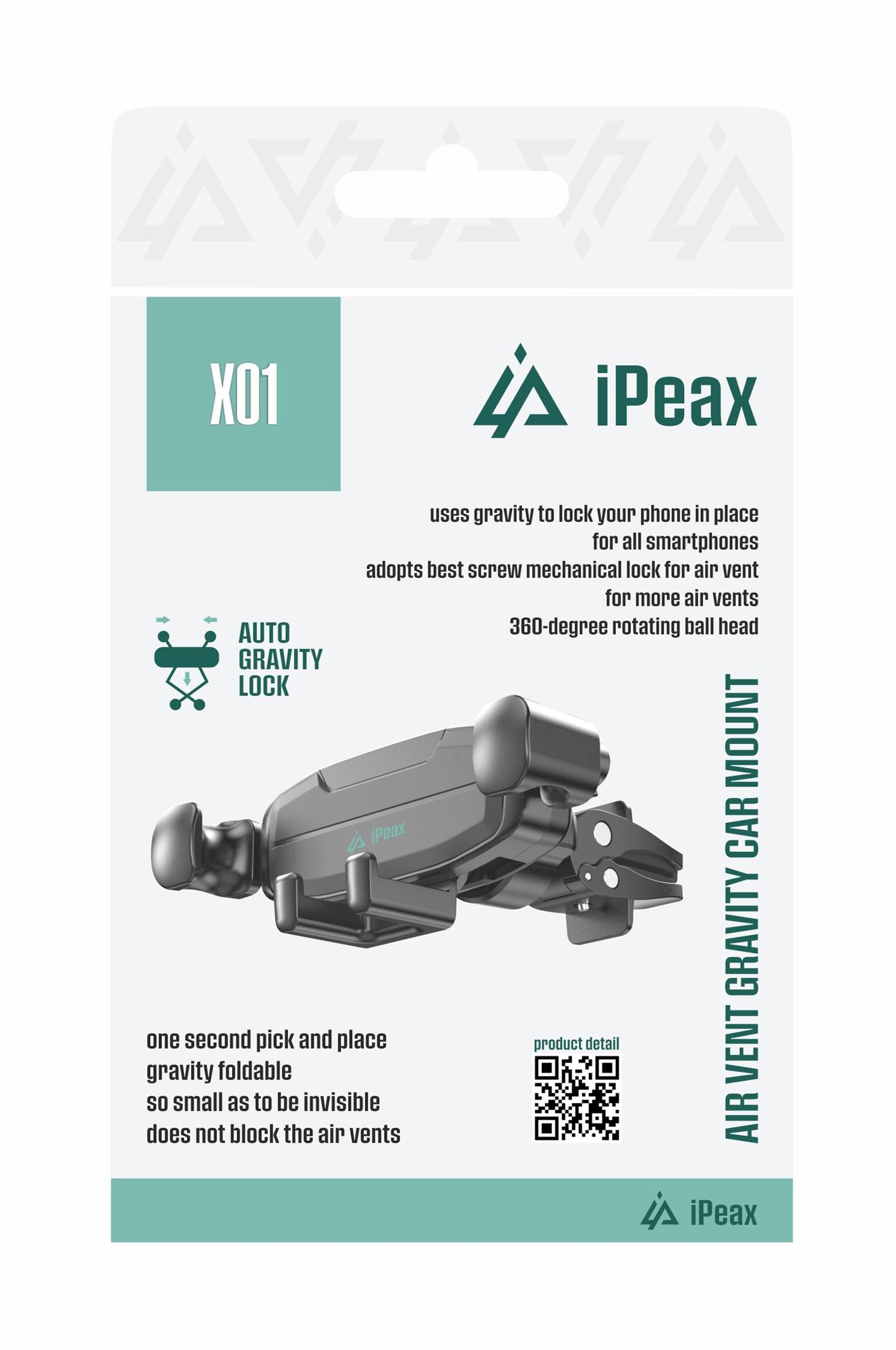 Držiak do auta iPEAX X01 BLACK