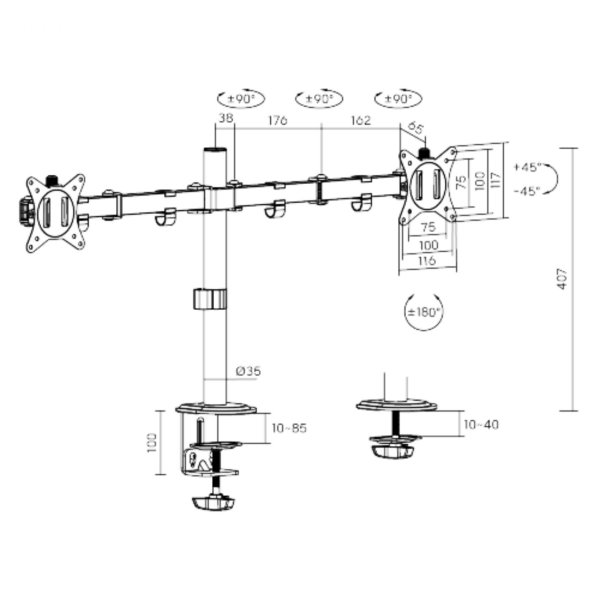 Držiak monitora Brateck LDT66-C024