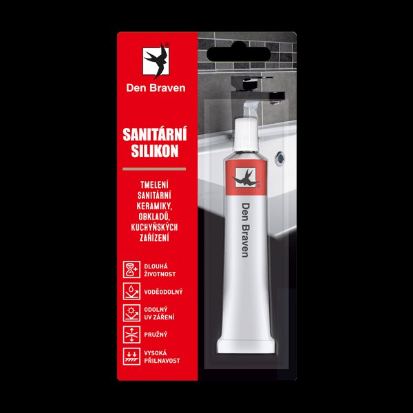 DTZ DENBRAVEN Sanitárny silikón 23 ml biely RL