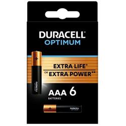 Duracell Optimum alkalická baterie, 6 ks (AAA)