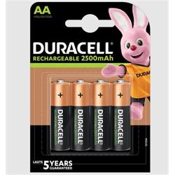 Duracell Rechargeable nabíjecí baterie, 2500mAh, 4 ks (AA)