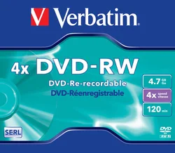 DVD-RW VERBATIM 1,4GB (8cm) 2x 1Ks média