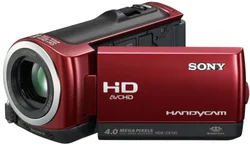 DVI SONY HDRCX105ER.CEN kamera MS, 8GB, 10x zoom - červená