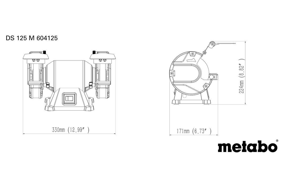 Dvojkotúčová brúska METABO DS 125 M (604125000)