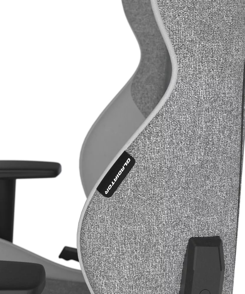 DXRacer GLADIATOR šedá a biela (látka)