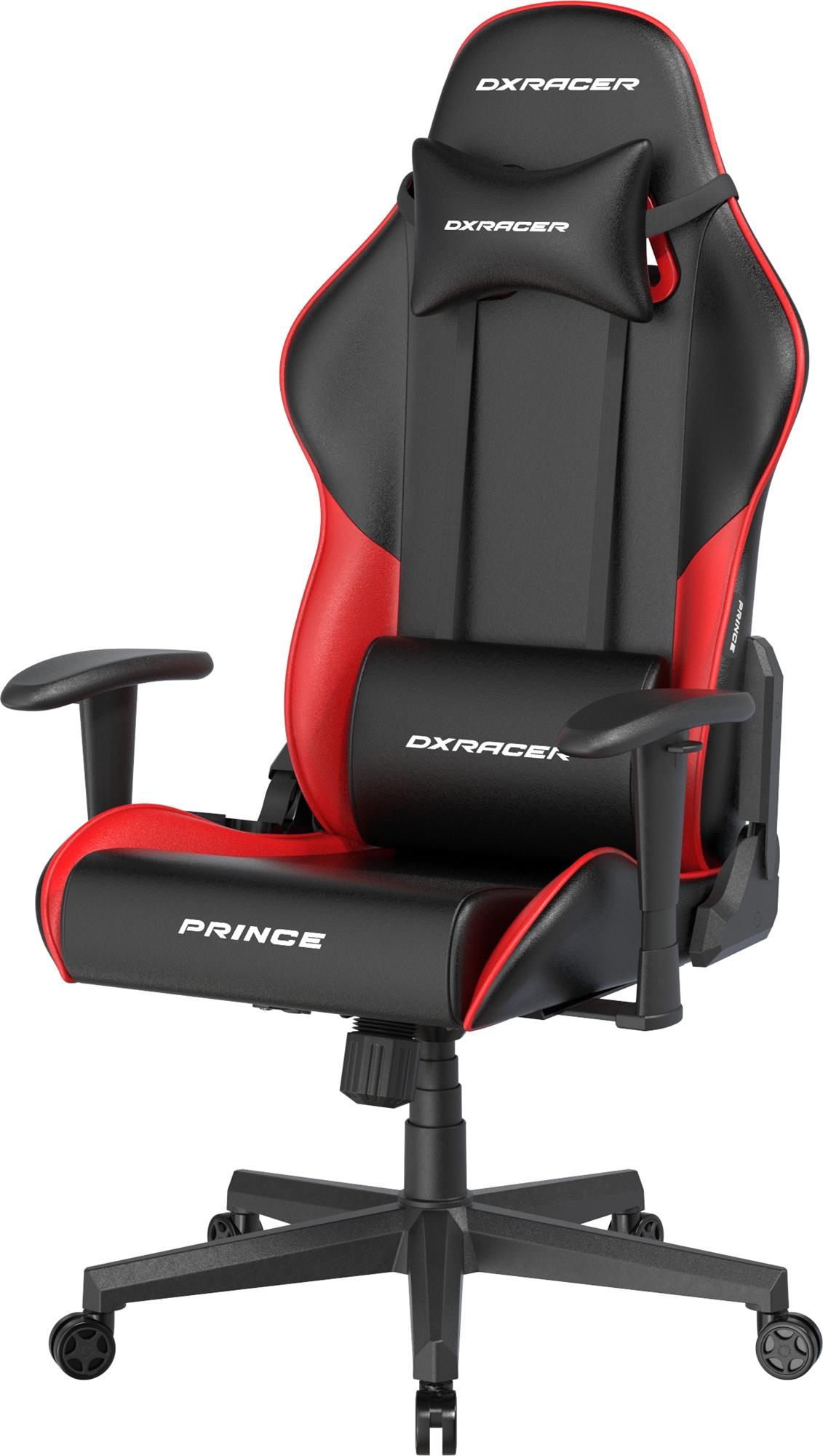 DXRacer Prince, černo-červená, koženka