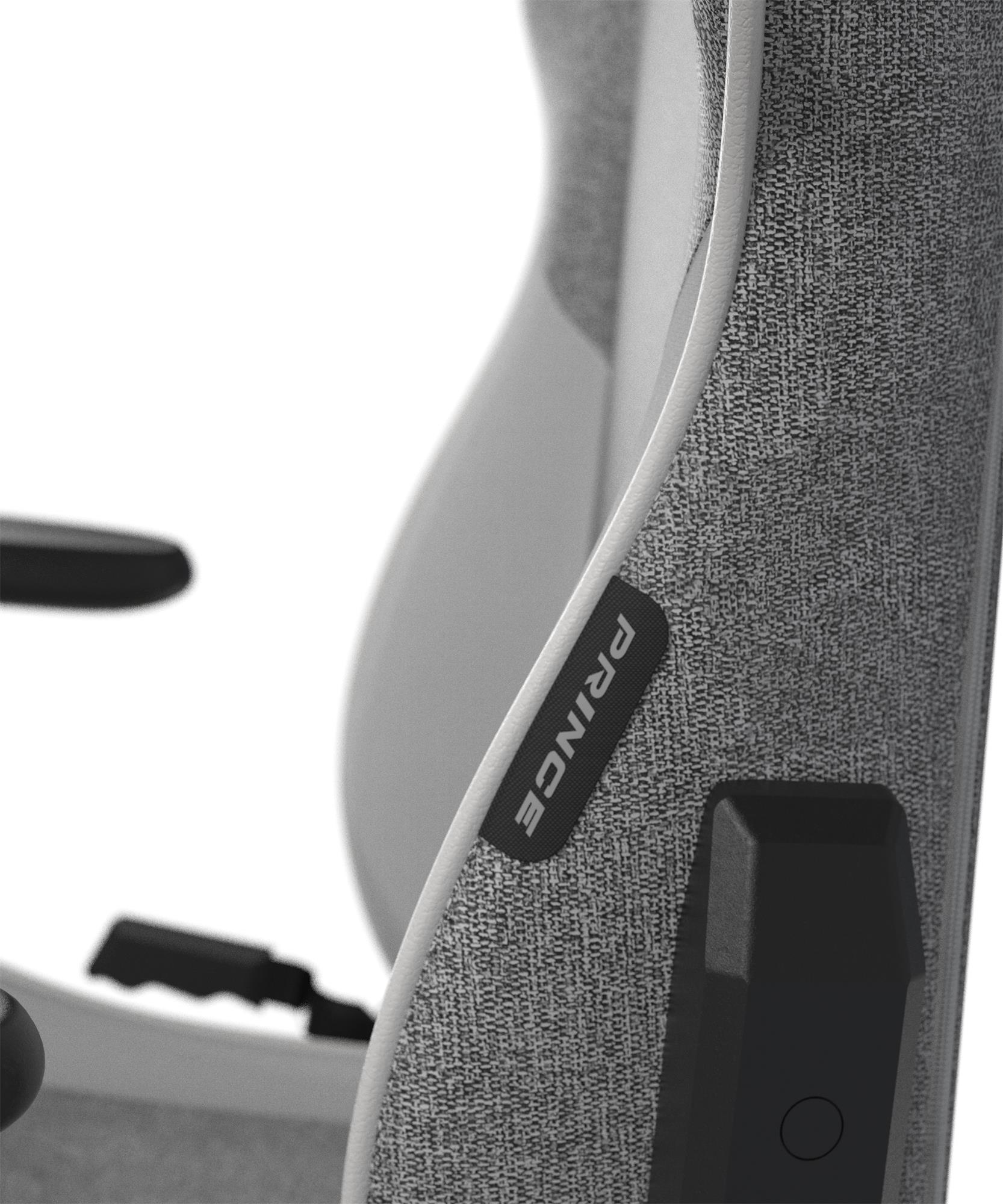 DXRacer Prince, šedo-bílá, látková
