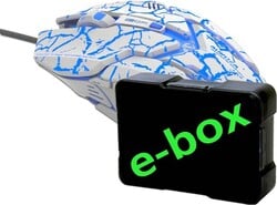 E-blue Auroza Gaming Myš drátová, bílá, 4000DPI, e-box