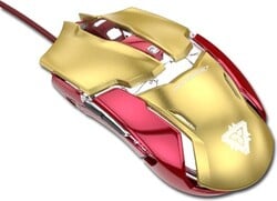 E-blue IRON MAN ARMOR EMS610 Myš drátová, zlatá, 4000DPI