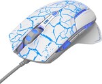 E-blue Mazer Pro Myš drátová, bílo-modrá, 2500DPI, e-box