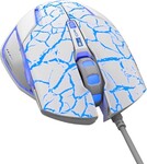 E-blue Mazer Pro Myš drátová, bílo-modrá, 2500DPI, e-box
