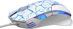 E-blue Mazer Pro Myš drátová, bílo-modrá, 2500DPI