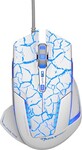 E-blue Mazer Pro Myš drátová, bílo-modrá, 2500DPI