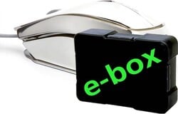 E-blue MOOD Myš drátová, stříbrná, 2400DPI, e-box