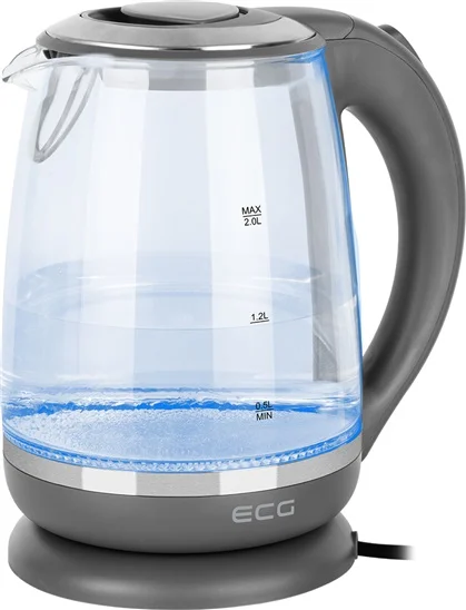 ECG RK 2020 Grey Glass Sklenená kanvica, 2 l