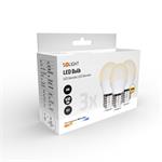 ECOLUX LED žiarovka Ecolux 3-pack, miniglobe, 6W, E27, 3000K, 450lm, 3ks