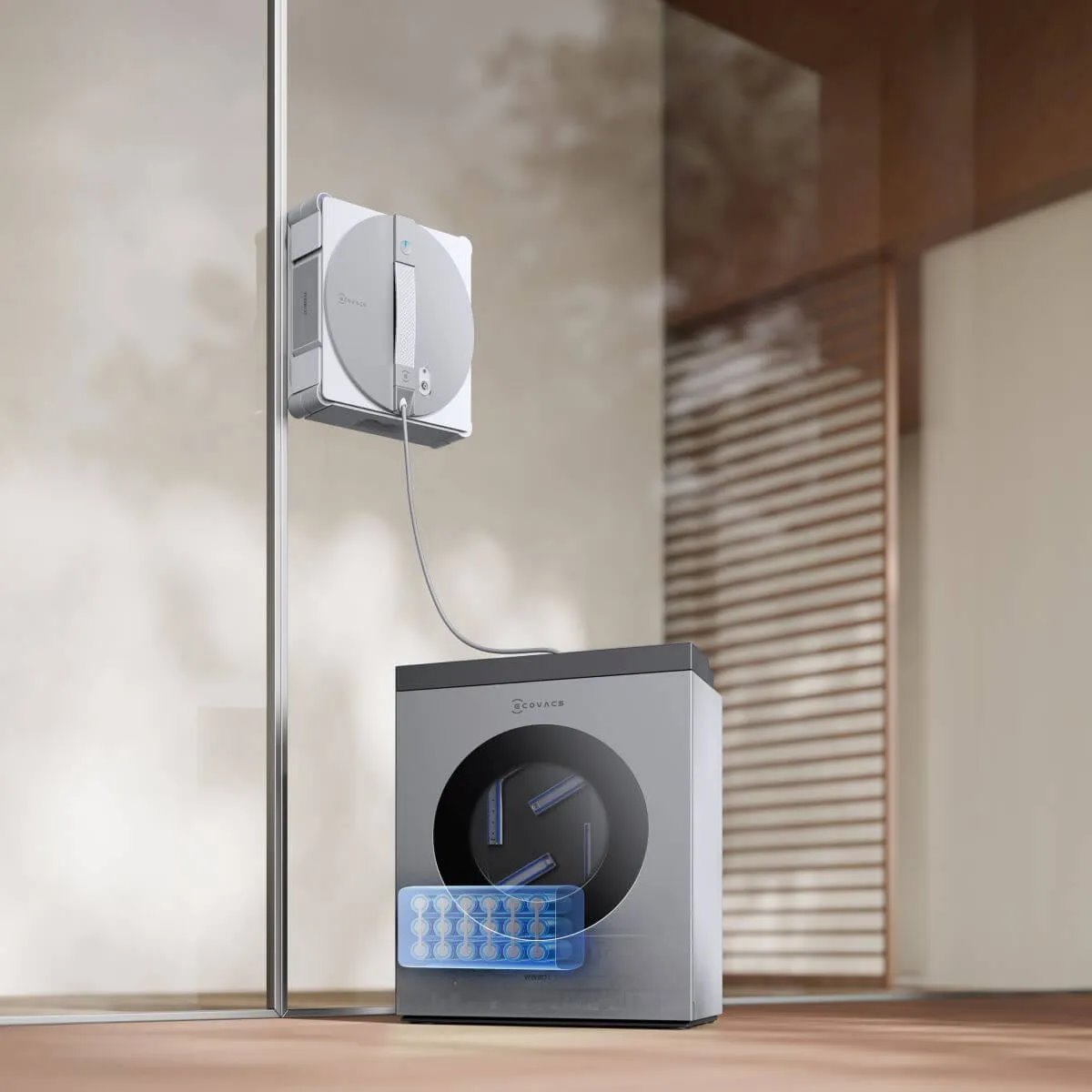 Ecovacs Winbot W3 Omni, stříbrná