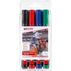 EDDING Permanentní popisovač "300", 4 barvy, 1,5-3mm, kuželový hrot
