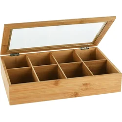 EH Bambusový box na čaj, 8 přihrádek