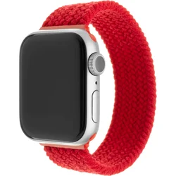 Elastický nylonový remienok FIXED Nylonový remienok pre Apple Watch 42/44/45 mm, veľkosť XL, červený