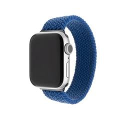 Elastický nylonový řemínek FIXED Nylon Strap pro Apple Watch 38/40/41mm, velikost XL, modrý