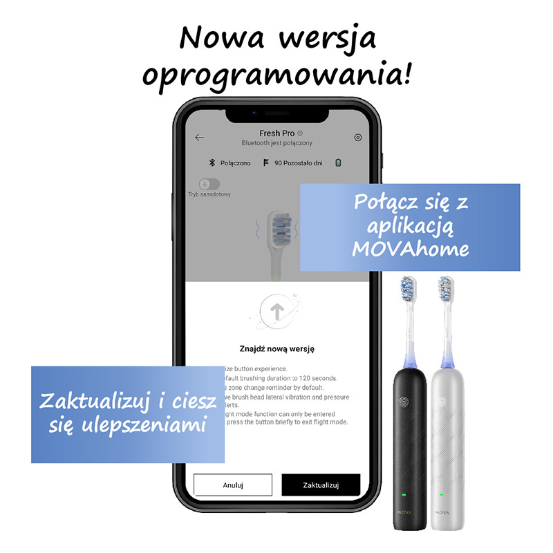 Elektrická zubná kefka MOVA Fresh Pro (strieborná)