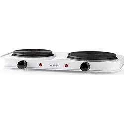 Elektrický sporák NEDIS/ 2 varné platne/ 2500 W/ ochrana proti prehriatiu/ biely