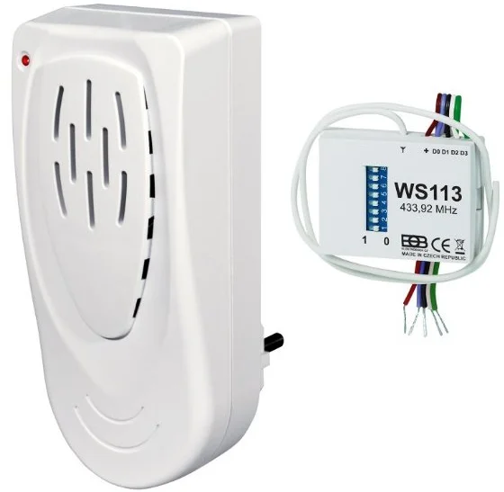 ELEKTROBOCK bezdrátový zvonek-230V AC se samoučením kódu BZ8-113