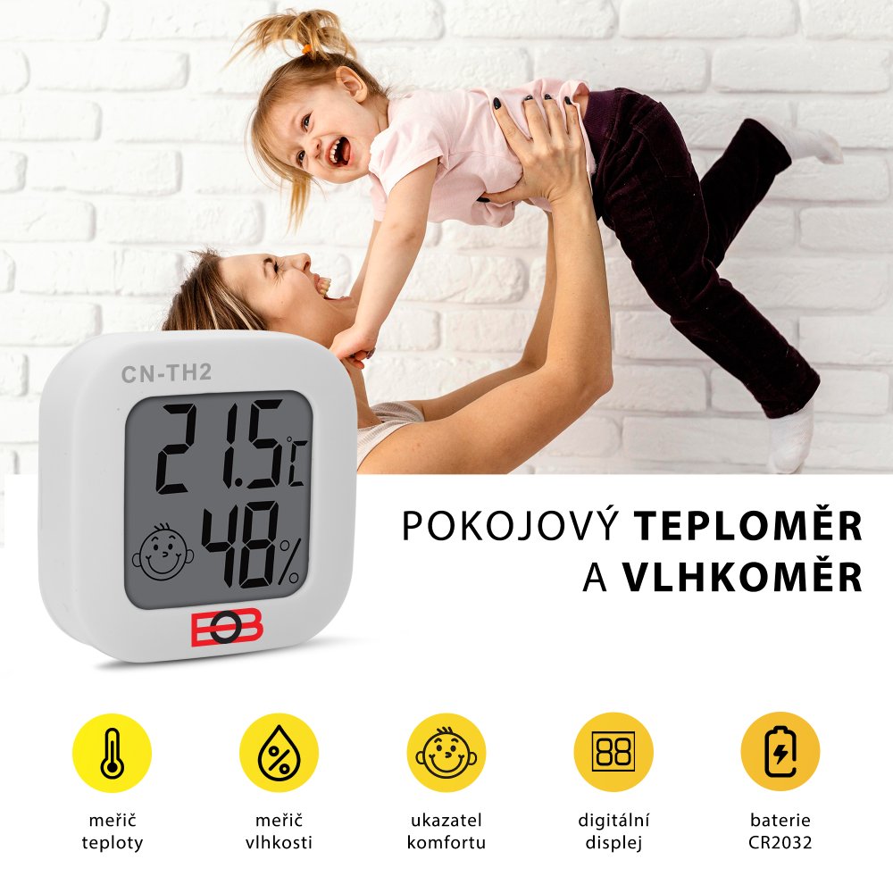 Elektrobock Pokojový teploměr a vlhkoměr CN-TH2