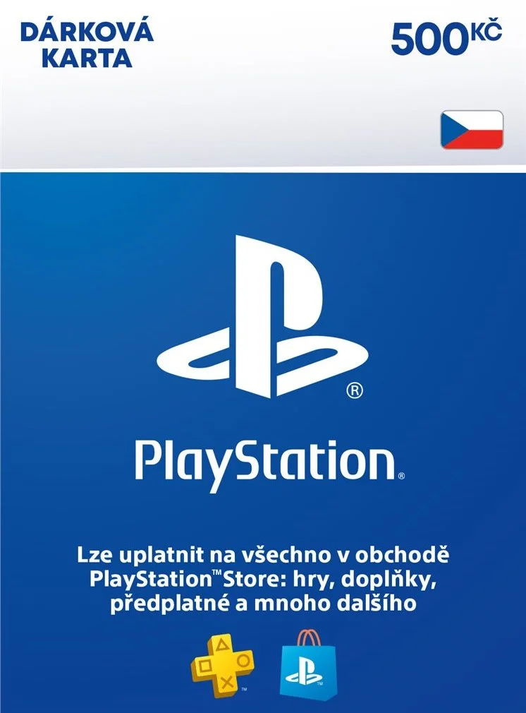 Elektronická peňaženka PlayStation Store CZ - kredit 500 Kč