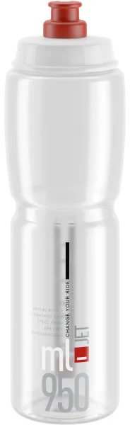 ELITE láhev JET čirá/červené logo, 950 ml