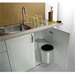 Elletipi Vestavný odpadkový koš RING - na dvířka, 10 l, nerez
