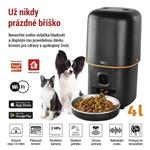 EMOS GoSmart dávkovač krmiva Pet Care s kamerou, 4 l, černý, Wi-Fi