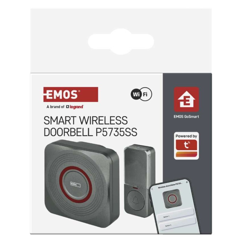 EMOS GoSmart Domovní bezdrátový zvonek P5735SS do zásuvky s WiFi