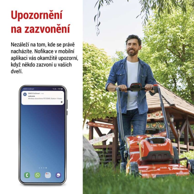 EMOS GoSmart Domovní bezdrátový zvonek P5735SS do zásuvky s WiFi