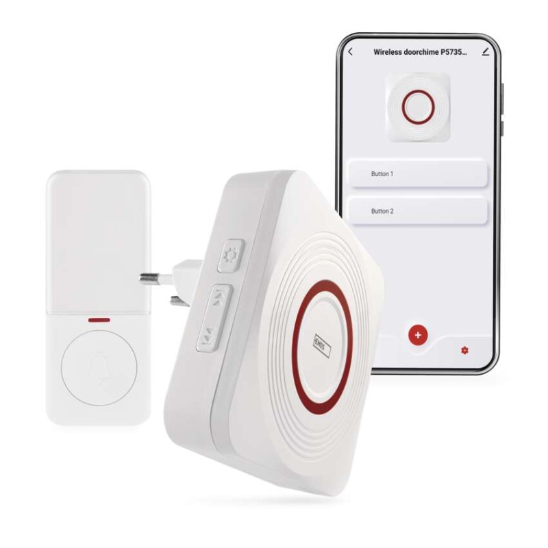 EMOS GoSmart Domovní bezdrátový zvonek P5735WS do zásuvky s WiFi