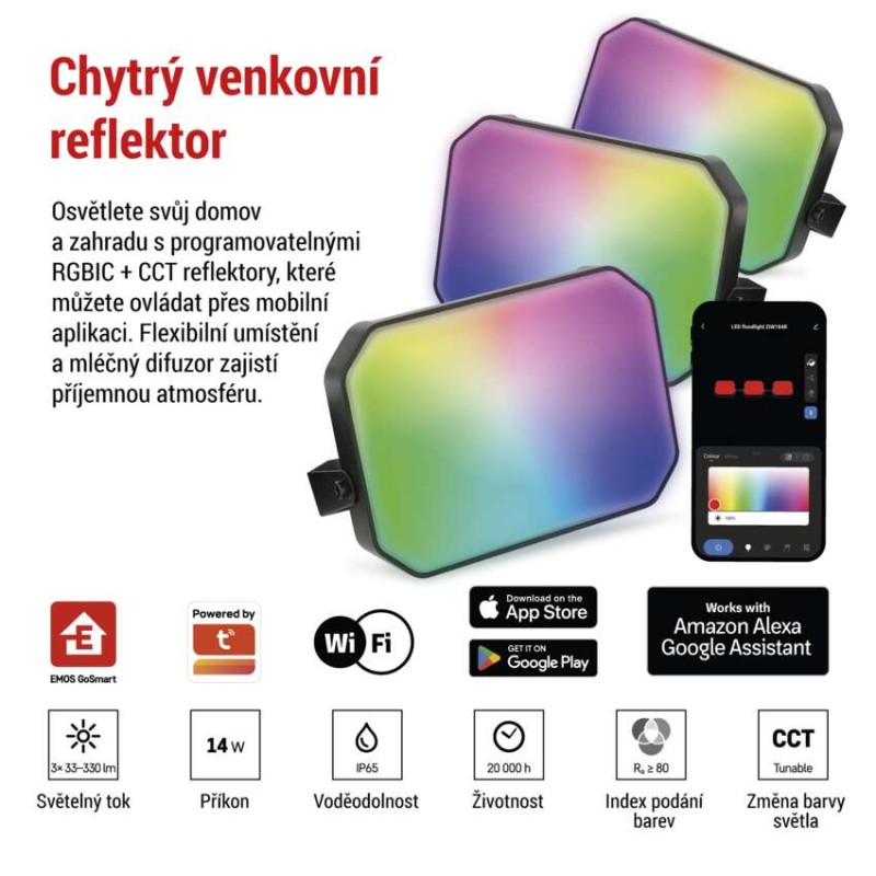 EMOS GoSmart venkovní LED reflektor 1554184000