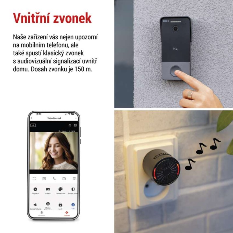 EMOS GoSmart videozvonek IP-20PoE
