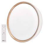 EMOS LED přisazené svítidlo ILVI, kruhové 30W, stmív. se změnou CCT, bílá+dřevo
