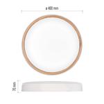 EMOS LED přisazené svítidlo ILVI, kruhové 30W, stmív. se změnou CCT, bílá+dřevo