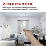 EMOS LED přisazené svítidlo ILVI, kruhové 30W, stmív. se změnou CCT, bílá+dřevo