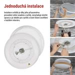 EMOS LED přisazené svítidlo ILVI, kruhové 30W, stmívání+CCT, dřevo