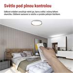 EMOS LED přisazené svítidlo ILVI, kruhové 45W, stmív. se změnou CCT, bílá+dřevo