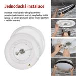 EMOS LED přisazené svítidlo ILVI, kruhové 45W, stmívání+CCT, černá+dřevo