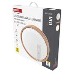 EMOS LED přisazené svítidlo ILVI, kruhové 45W, stmívání+CCT, dřevo